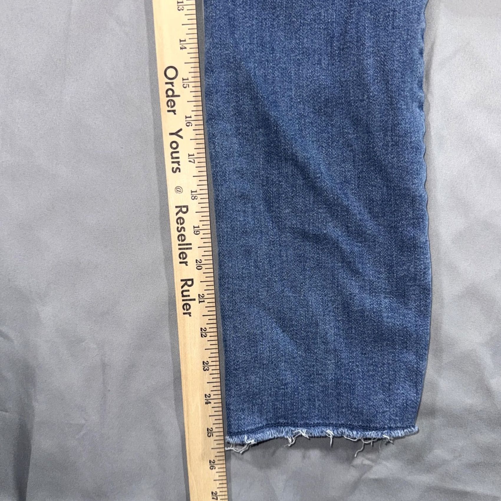 Frank & Eileen Frank & Eileen Jeans Womens 27 Blue High Rise Pull On Jegging Stretch Raw Hem Denim Slim Distressed Wide Elastic Waist Fashion 27 Womens Size 27" / US 4 / IT 40 - 8 Thumbnail