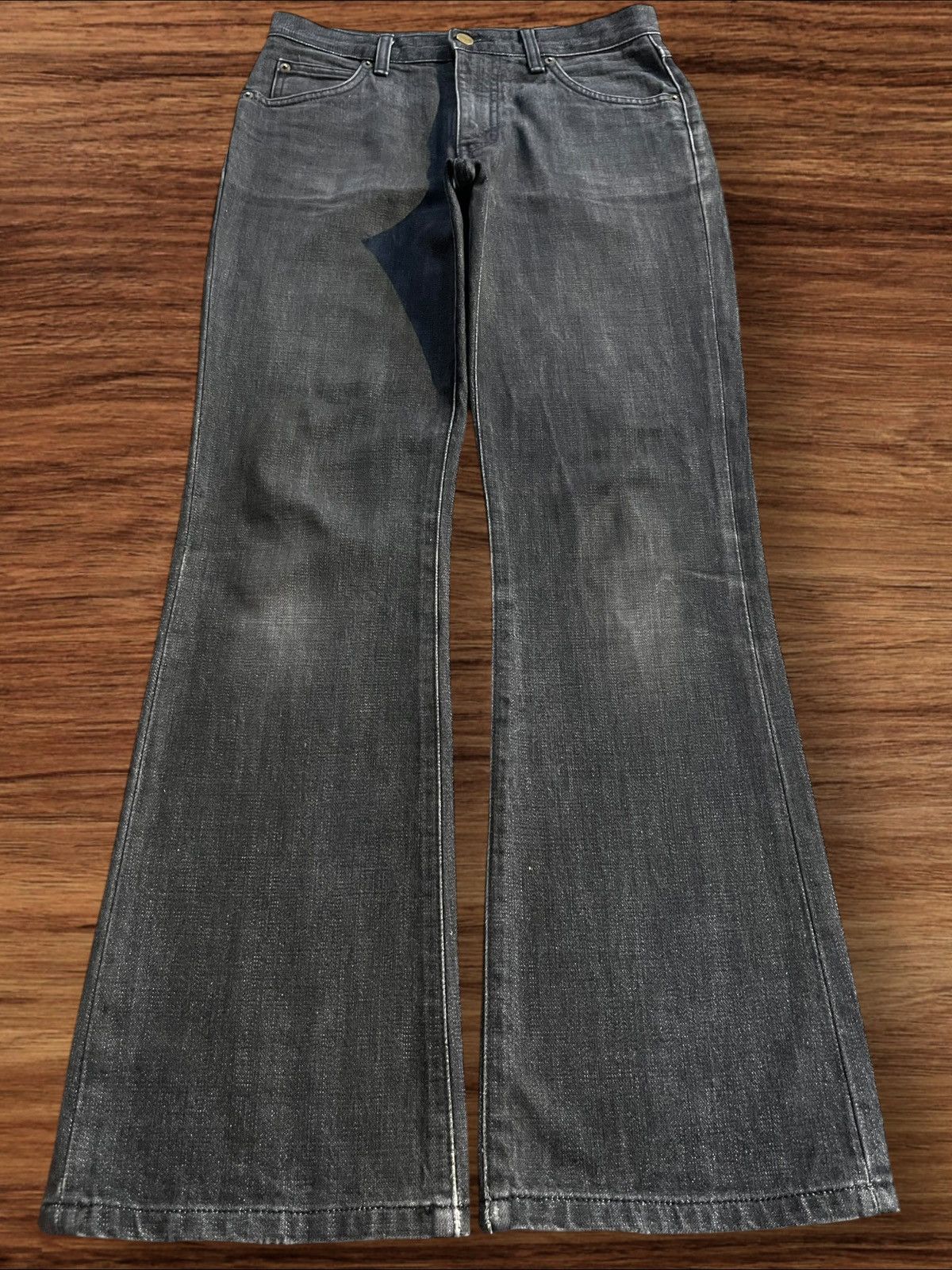 Wrangler Vintage Wrangler Made in Usa Black Wash Mid Rise Flare Jeans Size US 30 / EU 46 - 1 Thumbnail