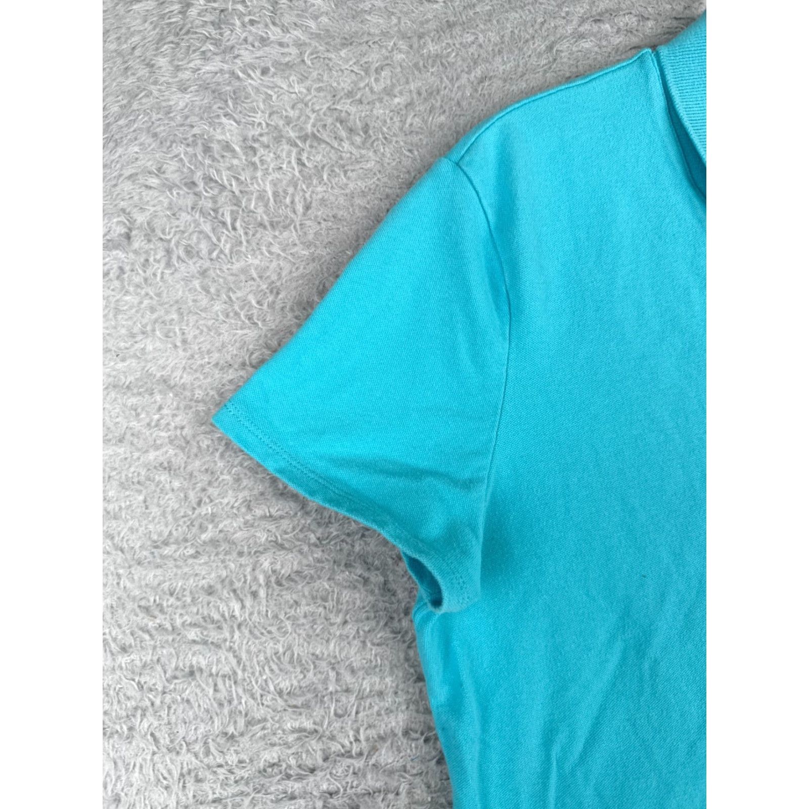 Tommy Hilfiger Tommy Hilfiger Women's Polo Shirt Large Blue Collared Cotton Blend Short Sleeve Classic Casual Size L / US 10 / IT 46 - 3 Thumbnail