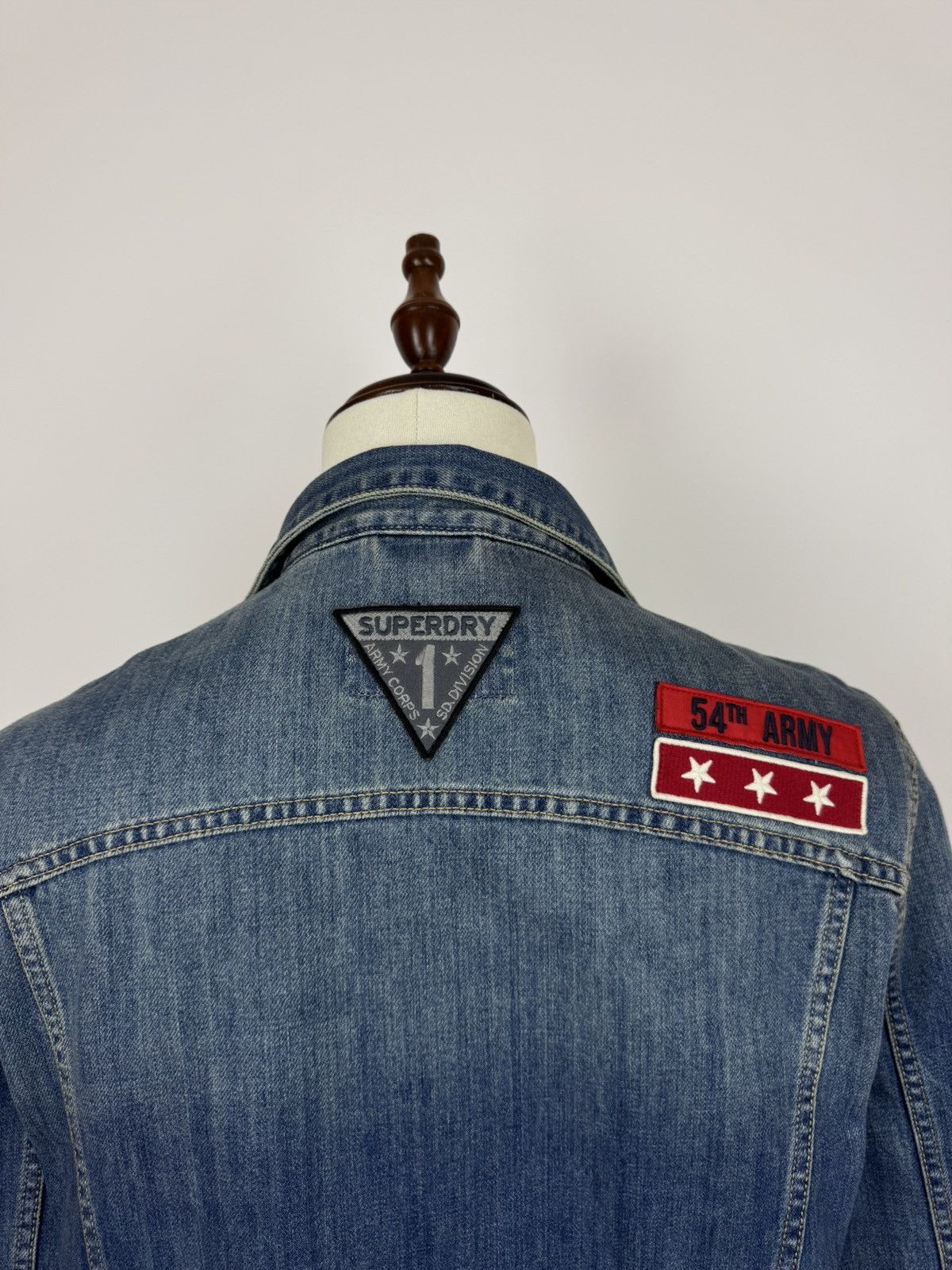 Superdry Superdry Army Division Denim Jacket biker motorcycle JKT Size US M / EU 48-50 / 2 - 10 Thumbnail