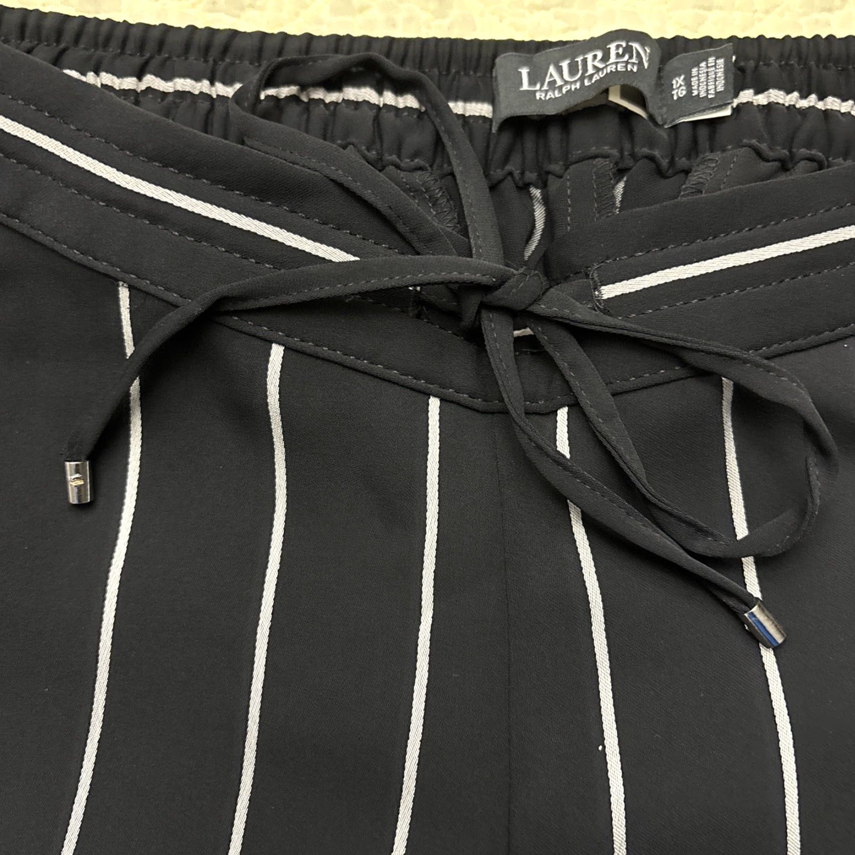 NWT 95 Lauren Ralph Lauren Black Label Wide Leg Cropped Pants Sz 1X display picture 1