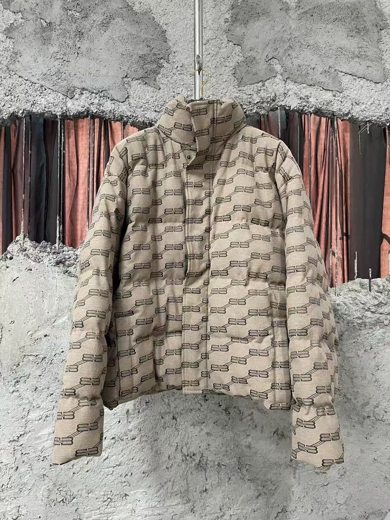 Balenciaga Balenciaga Brown Printed Lock Down Jacket Size US XL / EU 56 / 4 - 1 Thumbnail
