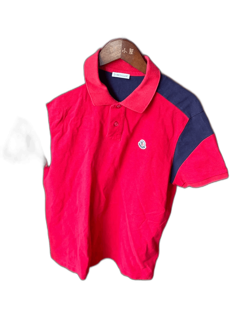 Moncler Moncler Red Polo Shirt Size L Size US L / EU 52-54 / 3 - 1 Thumbnail