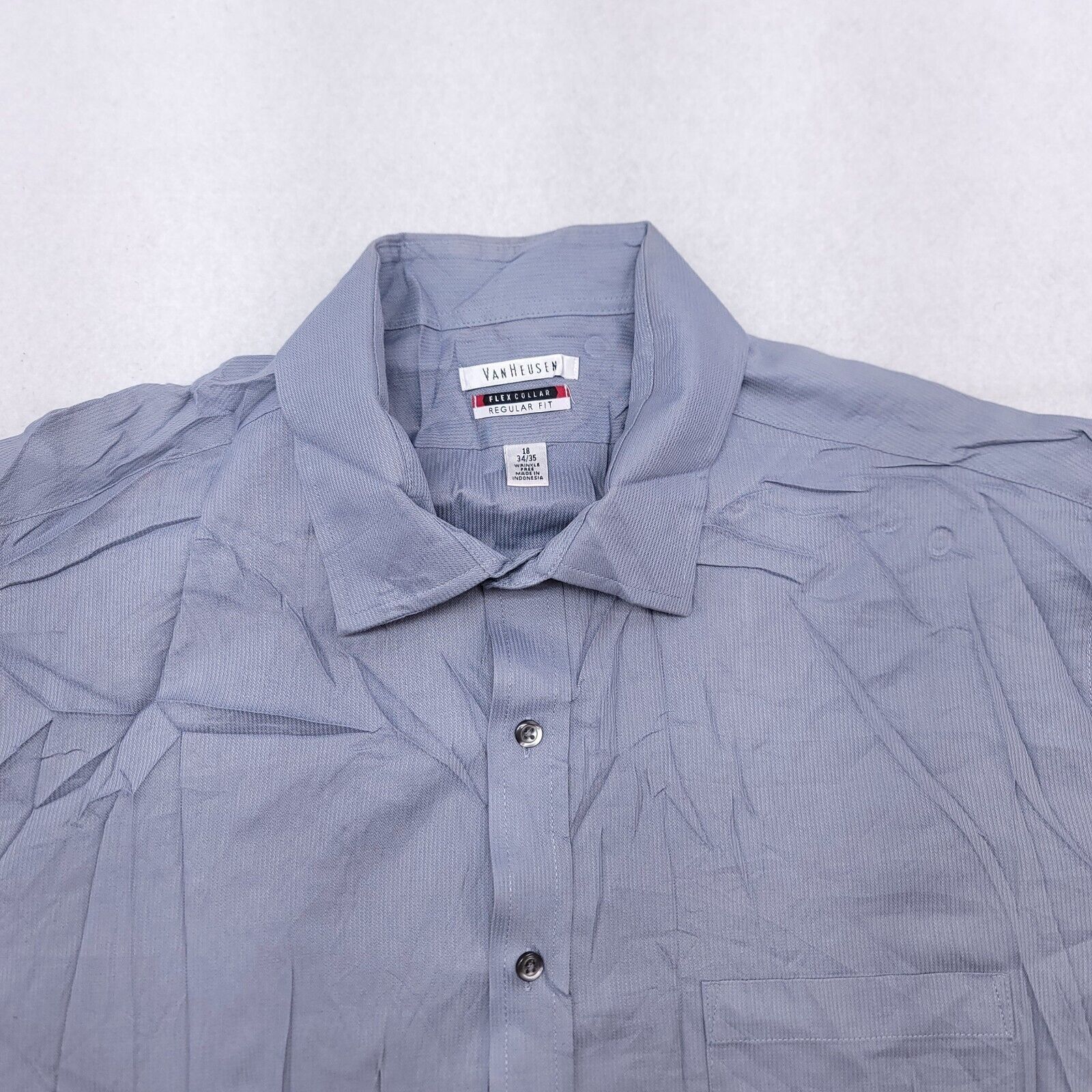 Van Heusen Van Heusen Casual Button Up Shirt Mens Size 18 34/35 Gray Size US M / EU 48-50 / 2 - 1 Thumbnail