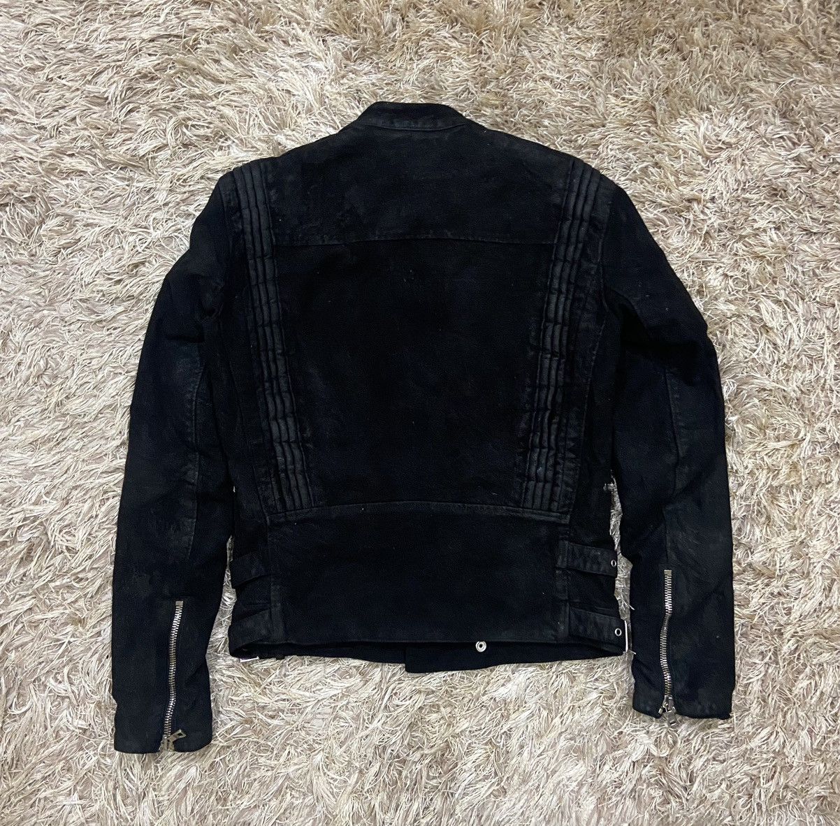 Balmain Balmain Double Collar Zipped Bondage Suede Jacket Size US M / EU 48-50 / 2 - 10 Thumbnail