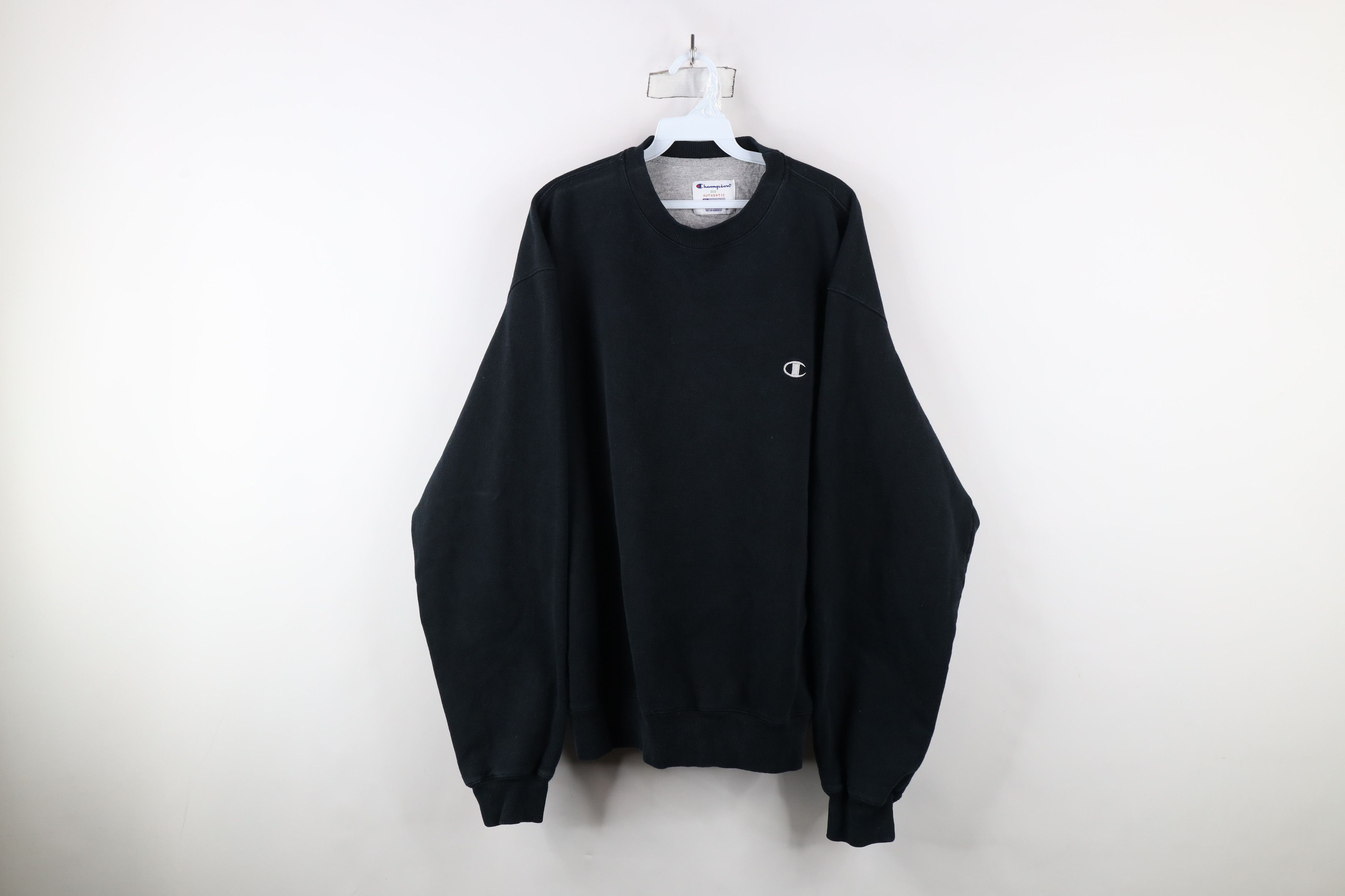 Champion × Vintage Vintage Champion Classic Logo Crewneck Sweatshirt Black Size US XXL / EU 58 / 5 - 1 Thumbnail