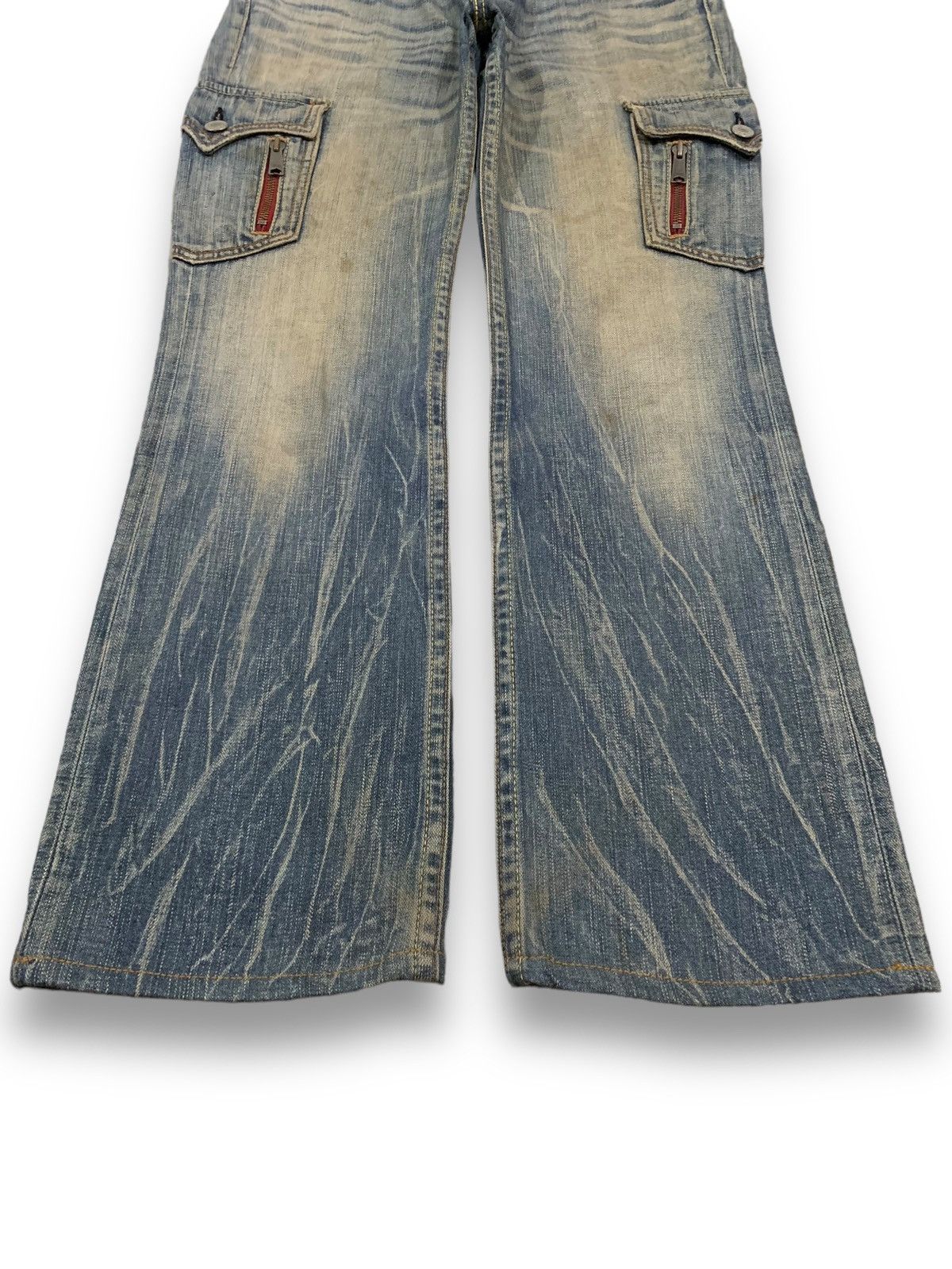 Levi's Vintage 90s Levis 707 Mud Wash Flare Bootcut Cargo Jeans Size US 32 / EU 48 - 9 Thumbnail