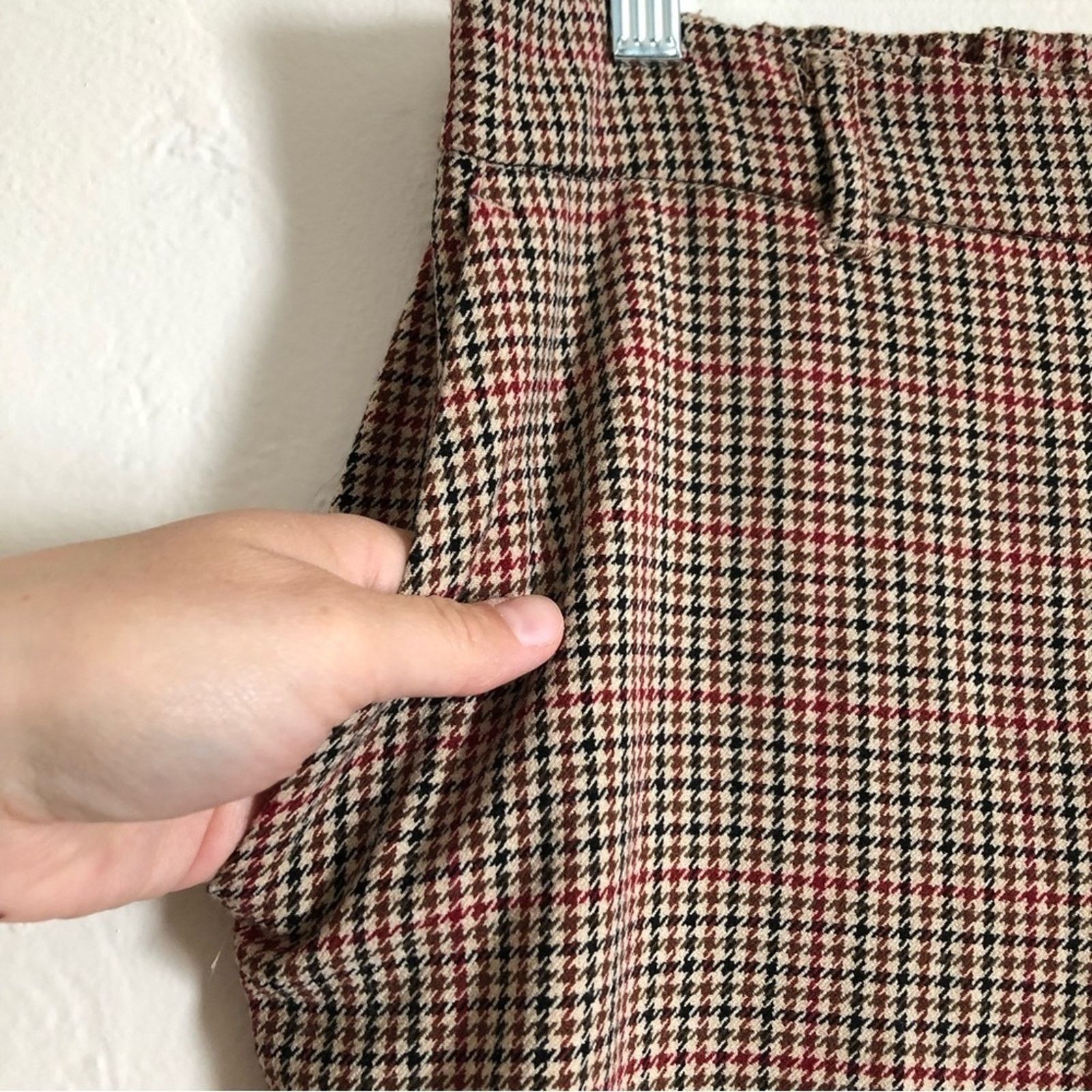 Chapter C by One Chapter One Sportswear Red Plaid Trouser Pants Size 30" / US 8 / IT 44 - 4 Thumbnail