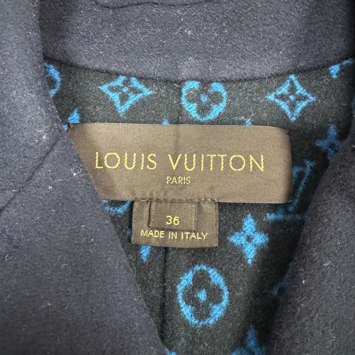 Louis Vuitton LV DB Gold Buttons All Over Print Wool Coat 36 Mint Size XS / US 0-2 / IT 36-38 - 5 Thumbnail