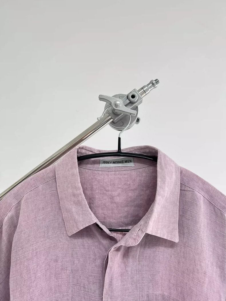 Issey Miyake issey miyake Pink purple silk linen silhouette shirt 2506-N Size US L / EU 52-54 / 3 - 3 Thumbnail