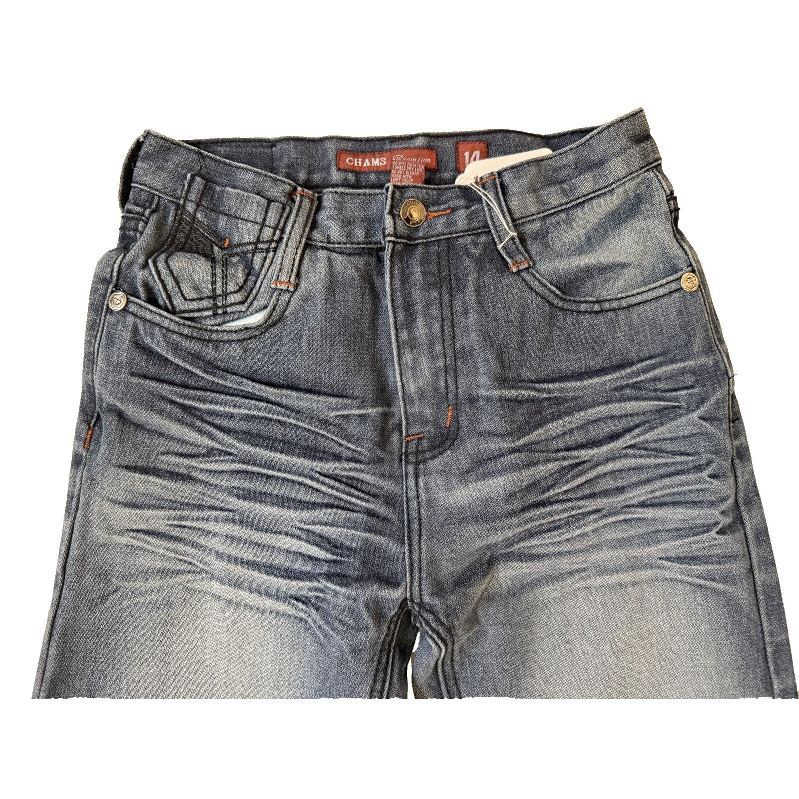 & Other Stories Chams Jeans Girls Size 14 Skinny Slim 506 Distressed Y2K Size 36" / US 14 / IT 50 - 2 Thumbnail