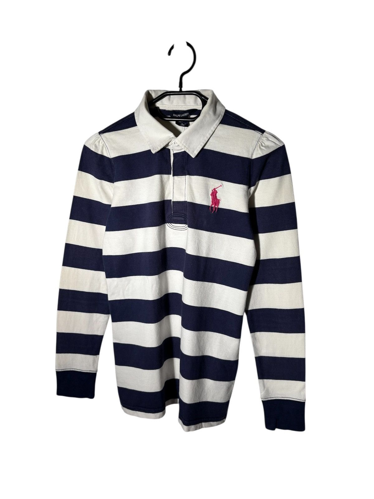 Polo Ralph Lauren Vintage Polo Ralph Lauren Rugby Polo RLPC Logo Striped Size S / US 4 / IT 40 - 1 Thumbnail