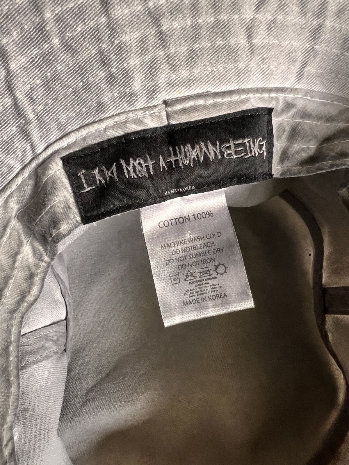 Grailed × I Am Not A Human Being I Am Not a Human Being Stoned Wash Bucket Hat Size ONE SIZE - 6 Thumbnail
