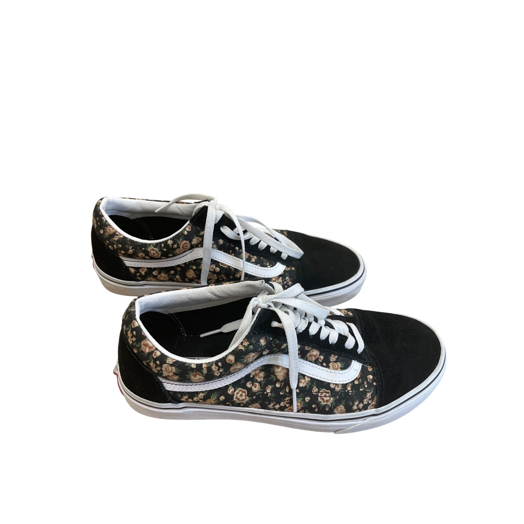 Vans Vans Old Skool Mens Black Floral leather Low Sneakers Size 1 Size US 10 / EU 43 - 4 Thumbnail