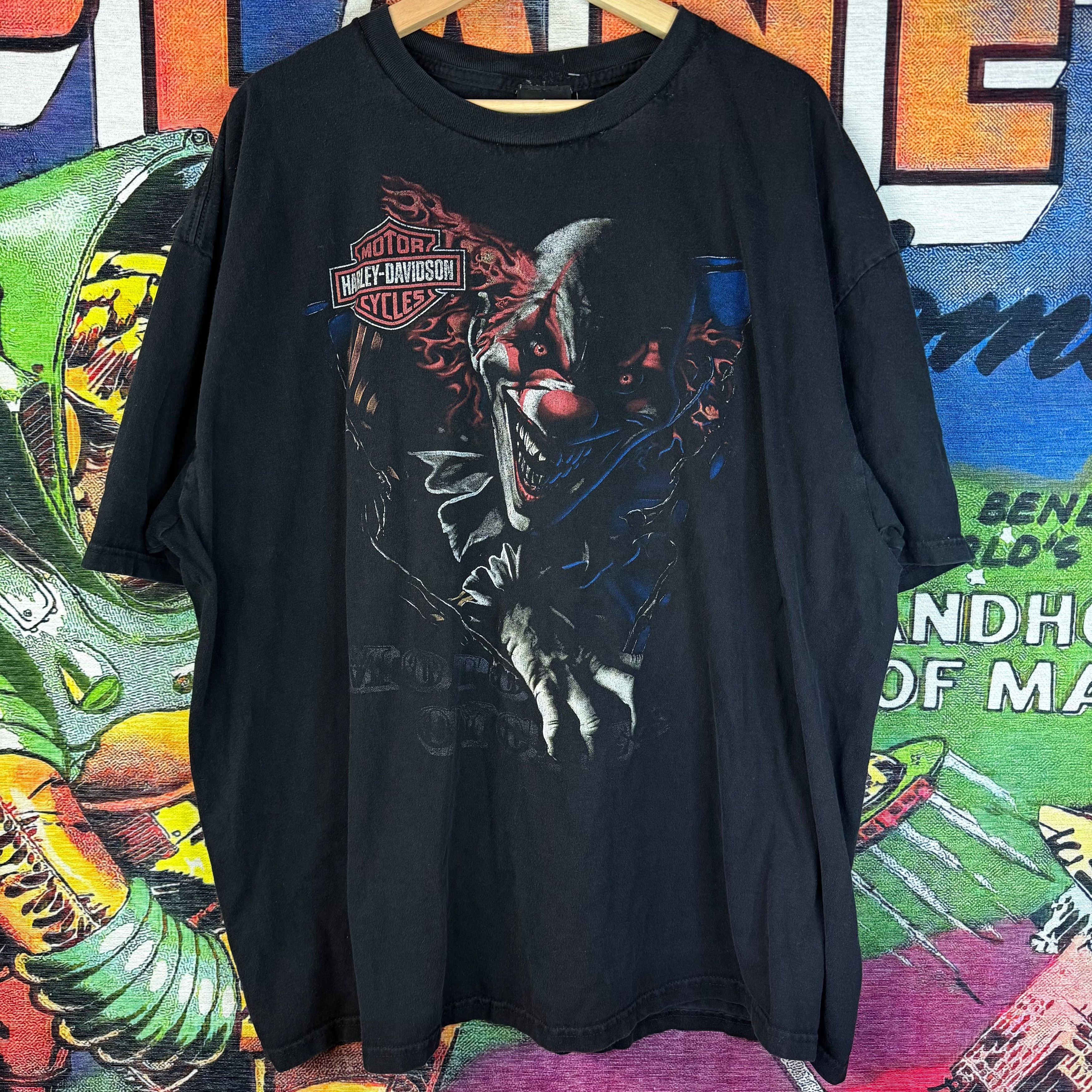 Harley Davidson Harley-Davidson Woodlands Texas Clown Graphic Tee Size 3XL Size US XXL / EU 58 / 5 - 1 Thumbnail