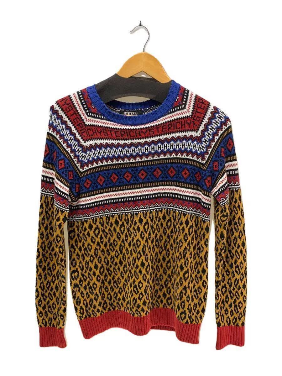 image of Hysteric Glamour Nordic Isle Knit Sweater in Brown, Women's (Size Small)