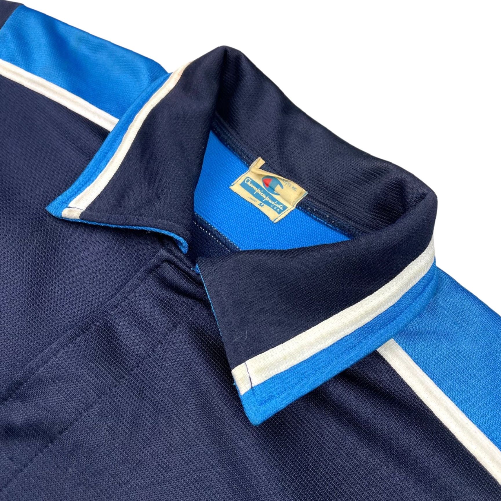 Champion VINTAGE Champion Jaspo Men’s Full Zip Kanji Track Jacket Blue USA Medium Size US M / EU 48-50 / 2 - 2 Thumbnail