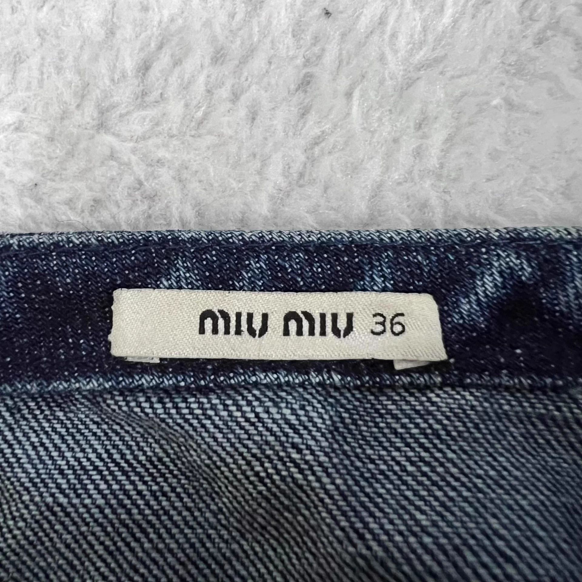 Miu Miu MIU MIU blue denim skirt 36 98 new jc616801 Size 25" / US 0 / IT 36 - 3 Thumbnail