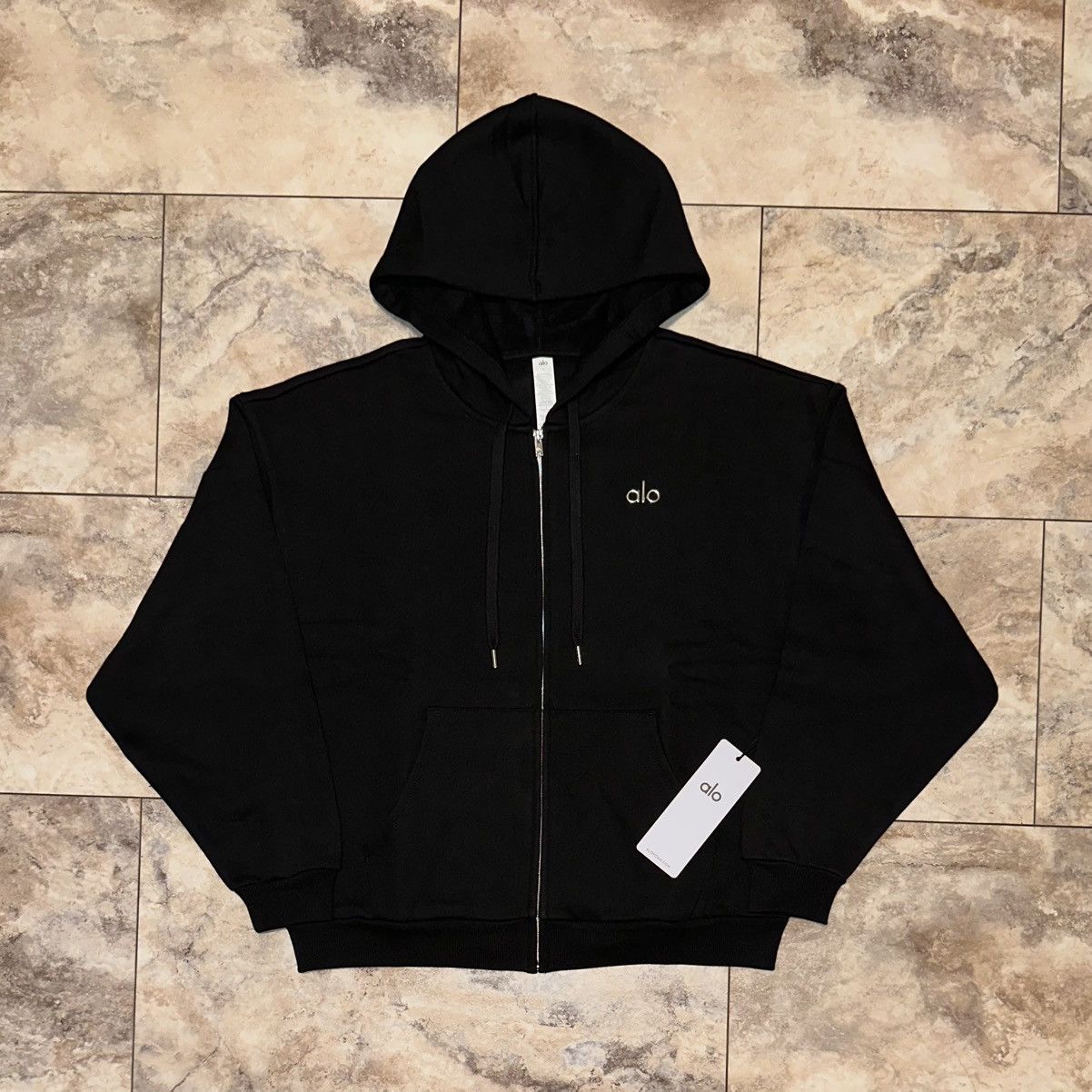 Alo ALO 'Accolade' Black Full Zip Hoodie | Grailed