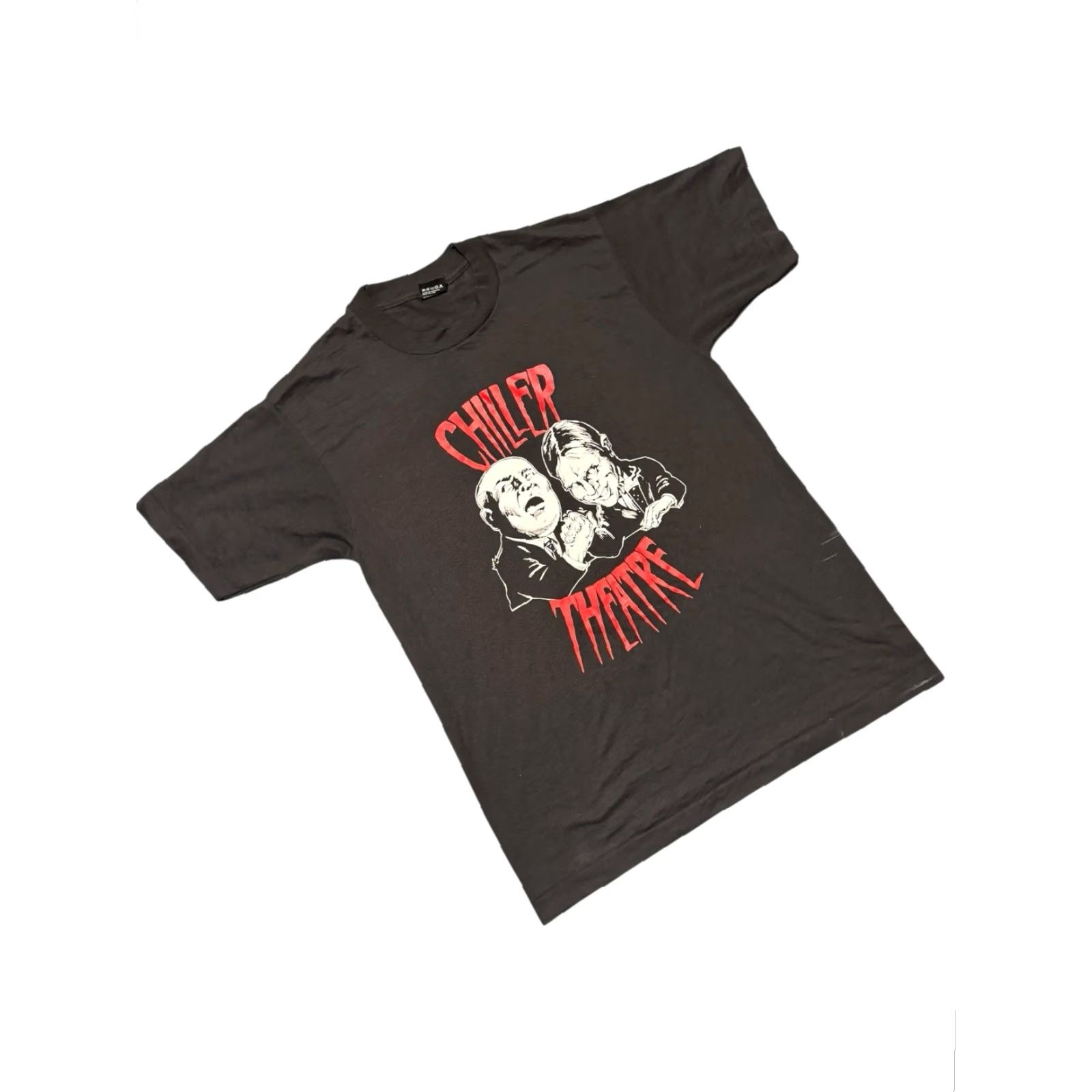 Vintage VINTAGE 90s Chiller Theatre T-Shirt L Screen Stars Best Chilly Billy Horror Rare Shirt Unisex Black 1990s Graphic Tee Cotton Short Sleeve Modern Retro Size US L / EU 52-54 / 3 - 3 Thumbnail