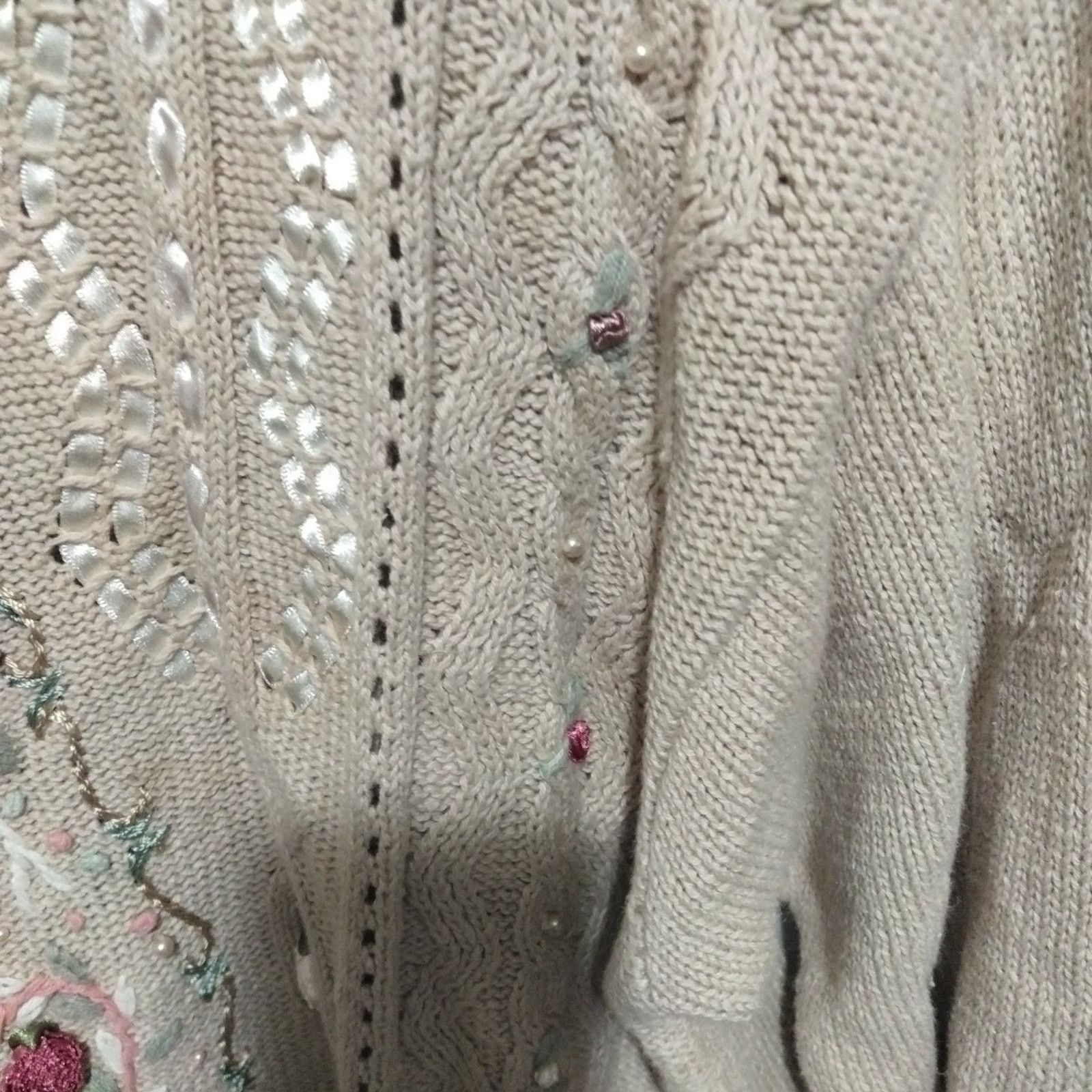 Other Specialty Collection Woman Sweater Size L Embroidered Floral Size L / US 10 / IT 46 - 3 Thumbnail