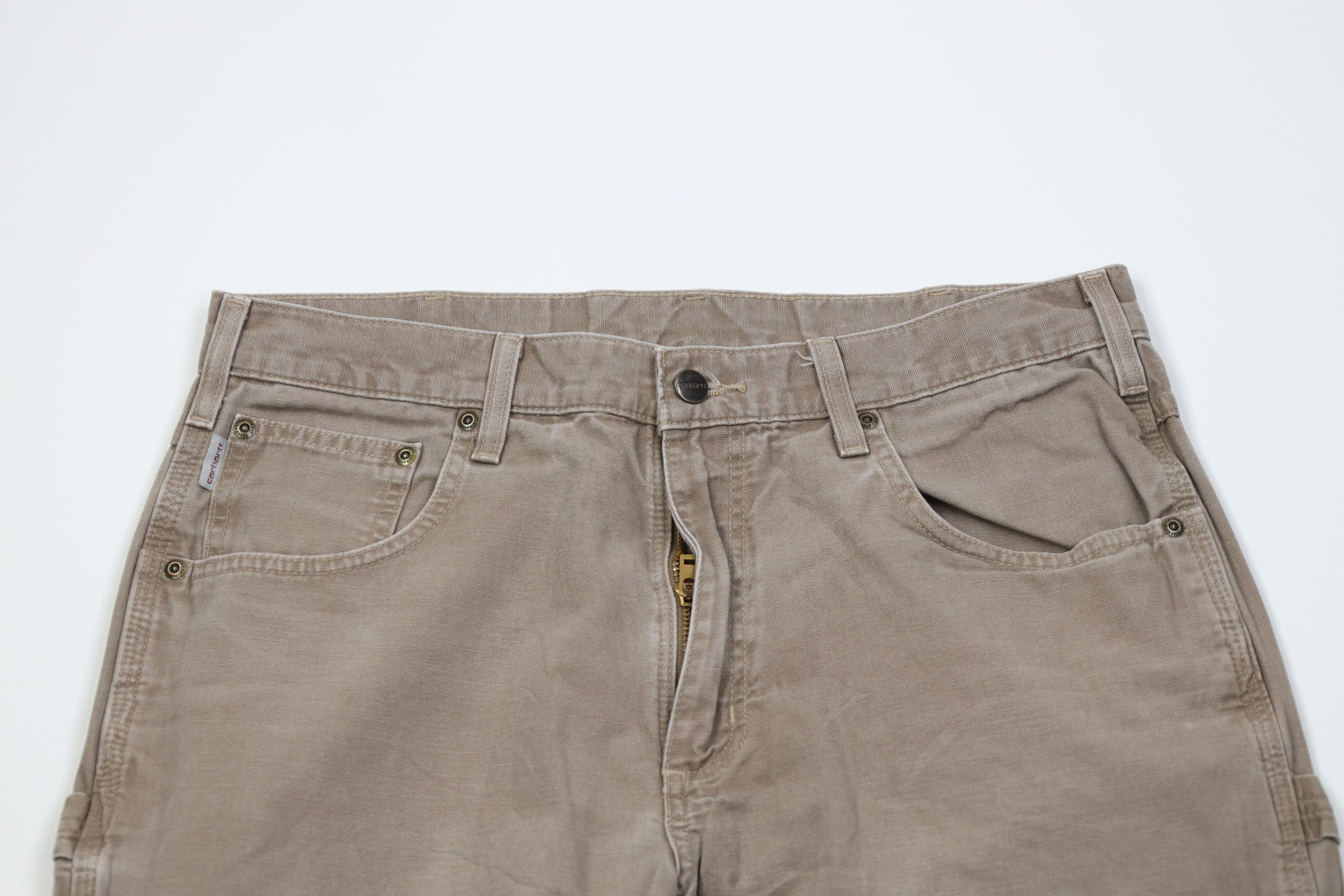 Carhartt Vintage Y2K Carhartt Loose Fit Wide Leg Canvas Pants Beige Size US 34 / EU 50 - 2 Thumbnail