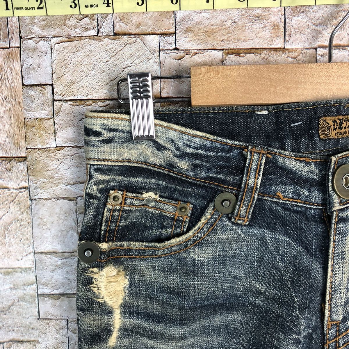 Japanese Brand Detail Blue Distressed Denim Pants #A132 Size 25" / US 0 / IT 36 - 8 Thumbnail