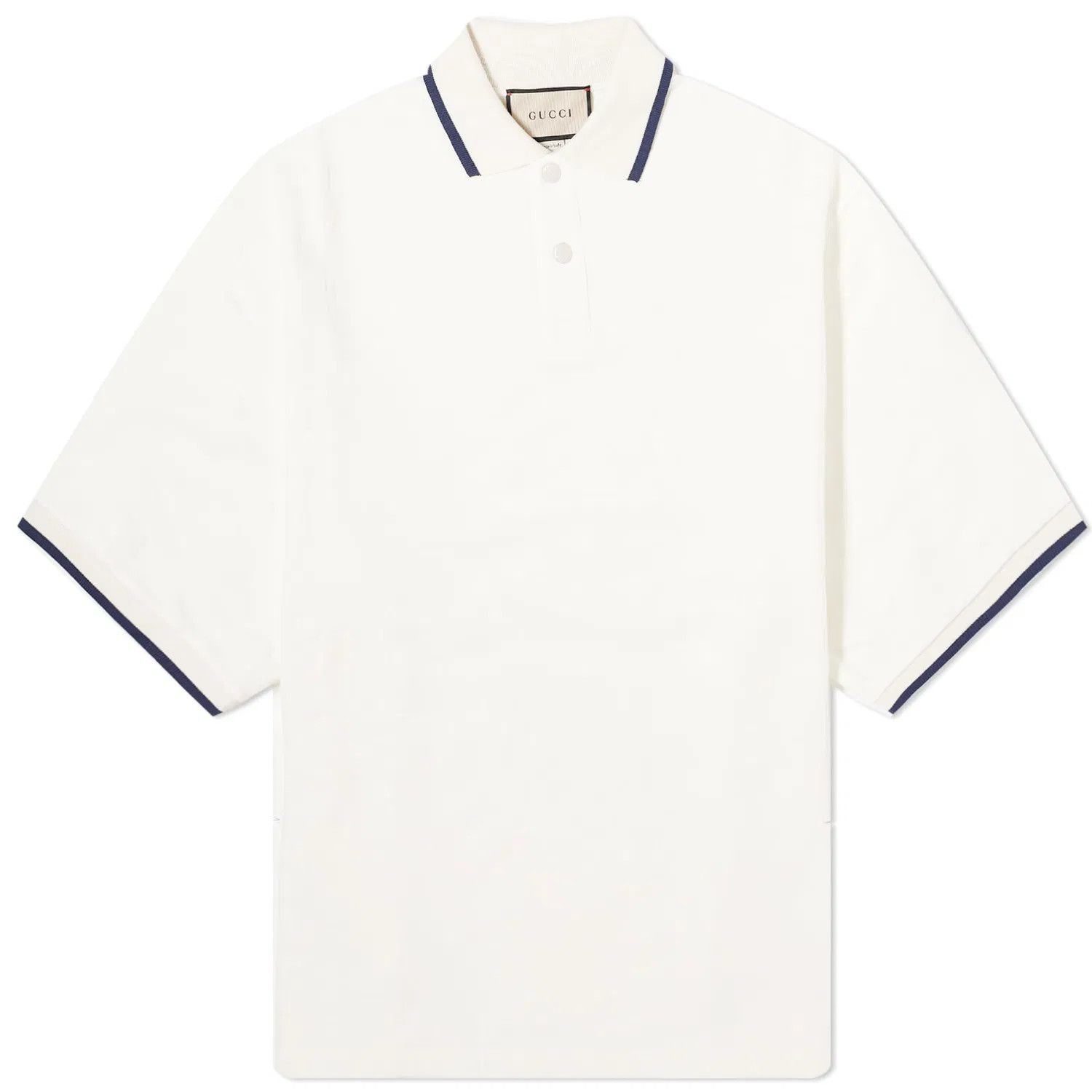 Gucci o1loc1c0925 768508 GG Flocked Print Cotton Polo Top in White Size US S / EU 44-46 / 1 - 2 Thumbnail