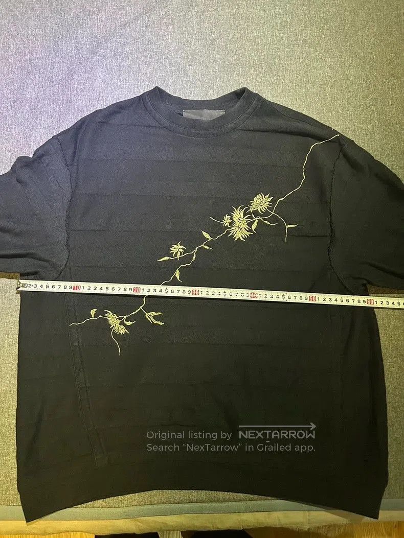 Haider Ackermann Haider Ackermann Black Floral Embroidered Sweatshirt. Size US XS / EU 42 / 0 - 3 Thumbnail