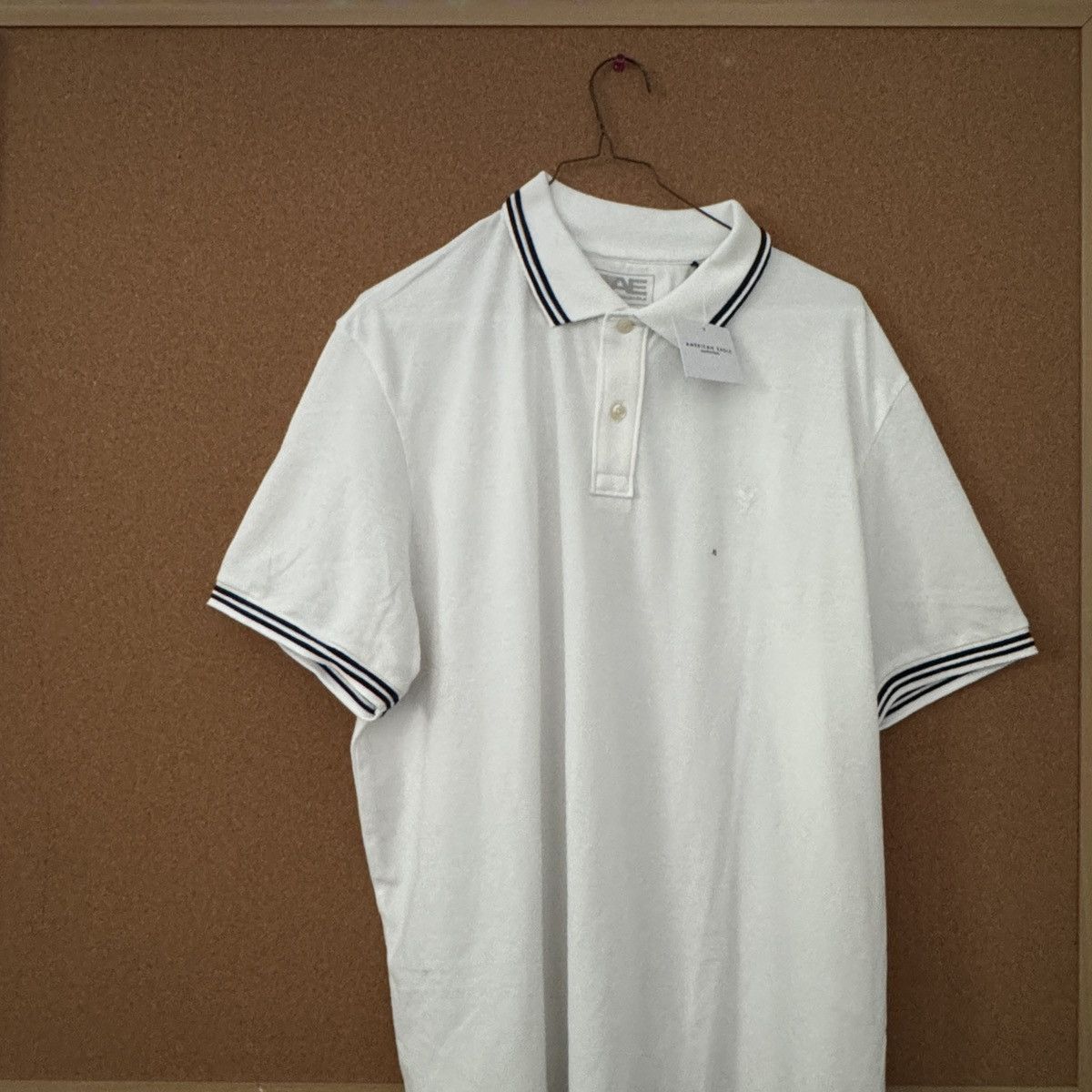 American Eagle Outfitters American Eagle White Polo Shirt Short Sleeve New with Tags Size US XL / EU 56 / 4 - 1 Thumbnail