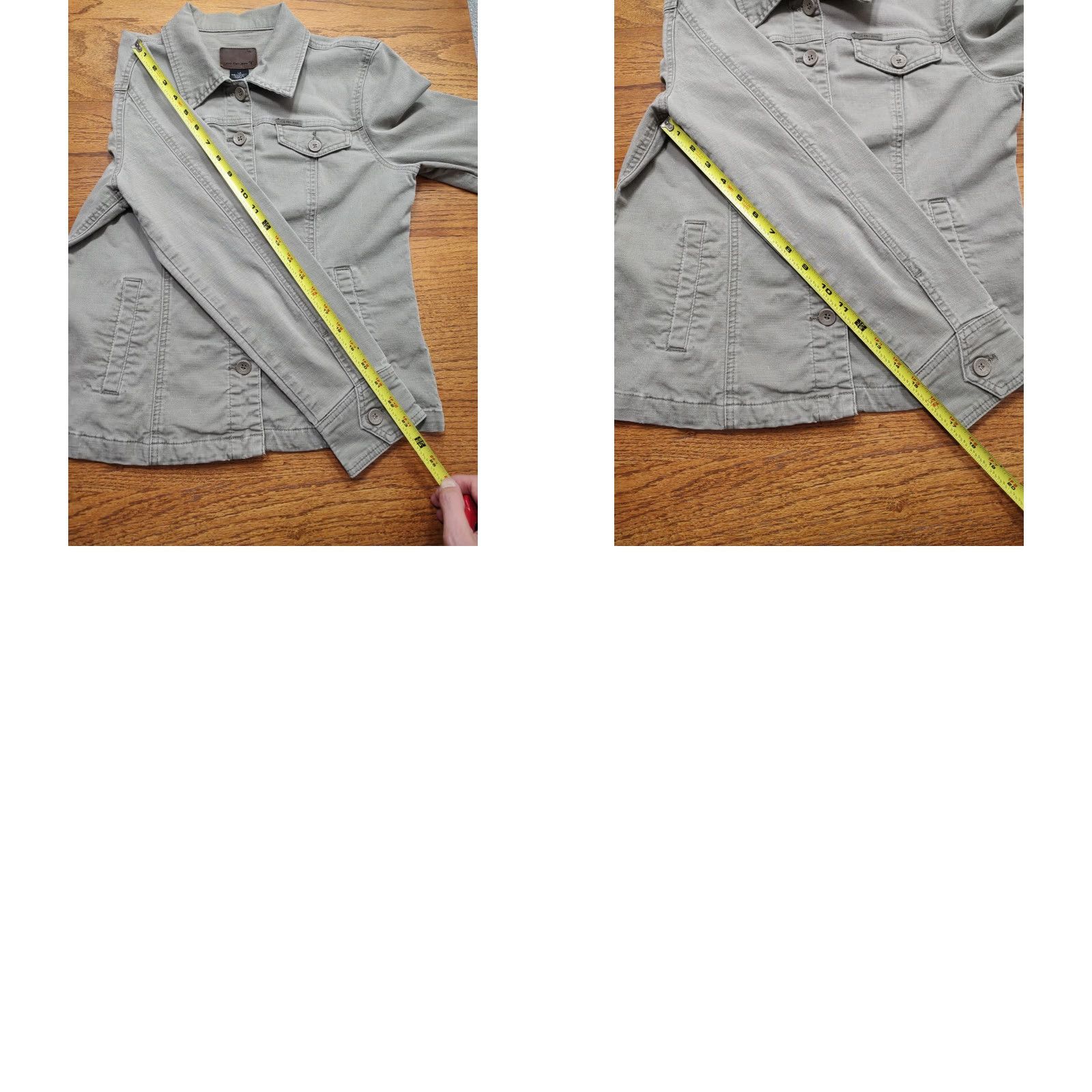 Calvin Klein VINTAGE Calvin Klein Denim Jacket Womens Large Gray Short Sleeve Jacket - 90s Classic Retro Outdoors Cotton Denim Pockets Front Button Size L / US 10 / IT 46 - 8 Thumbnail