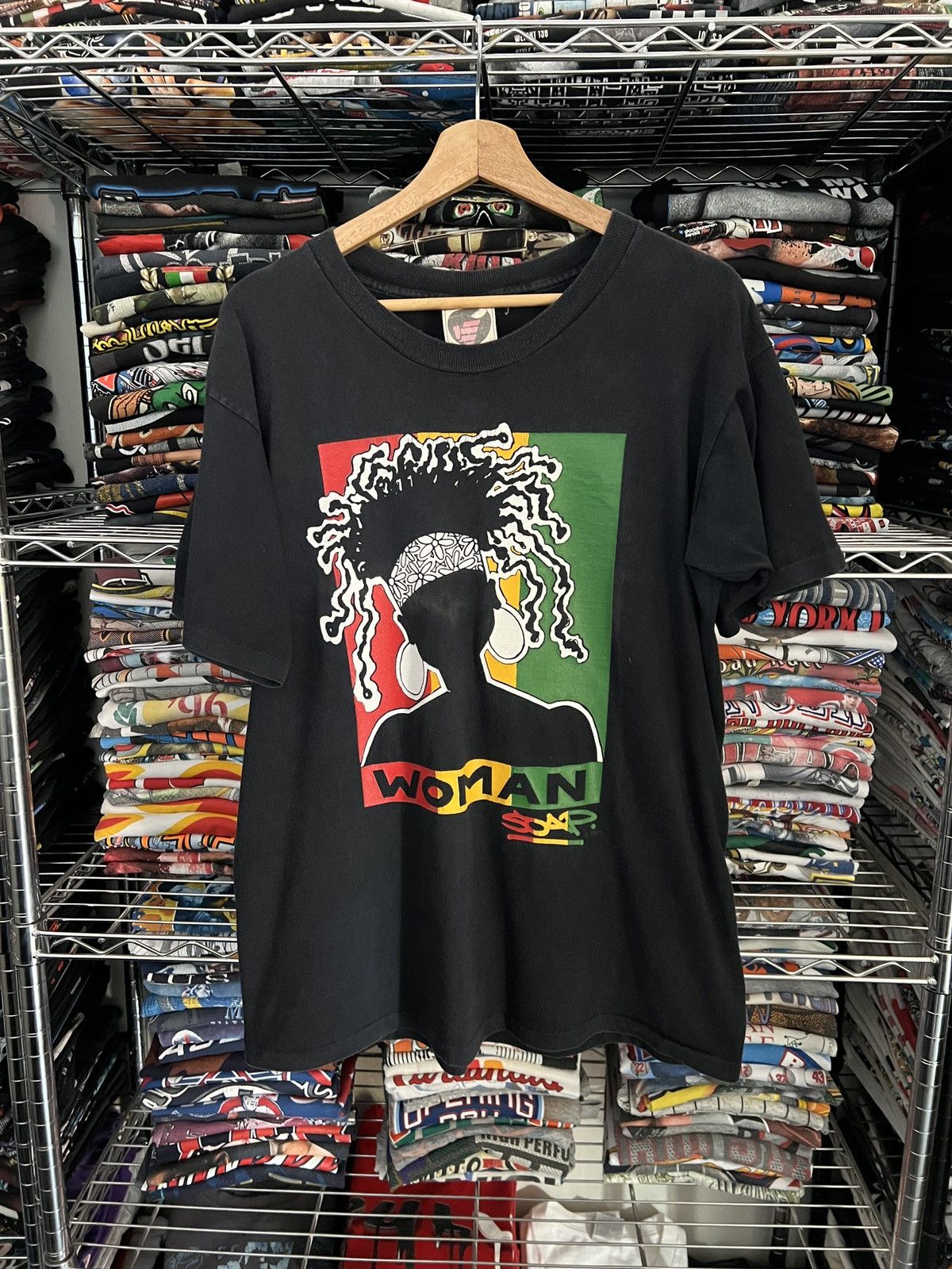 Rap Tees 1991 Soap Woman Reggae Rastaffarian Rapp Style Hip Hop Wear Size US L / EU 52-54 / 3 - 1 Thumbnail