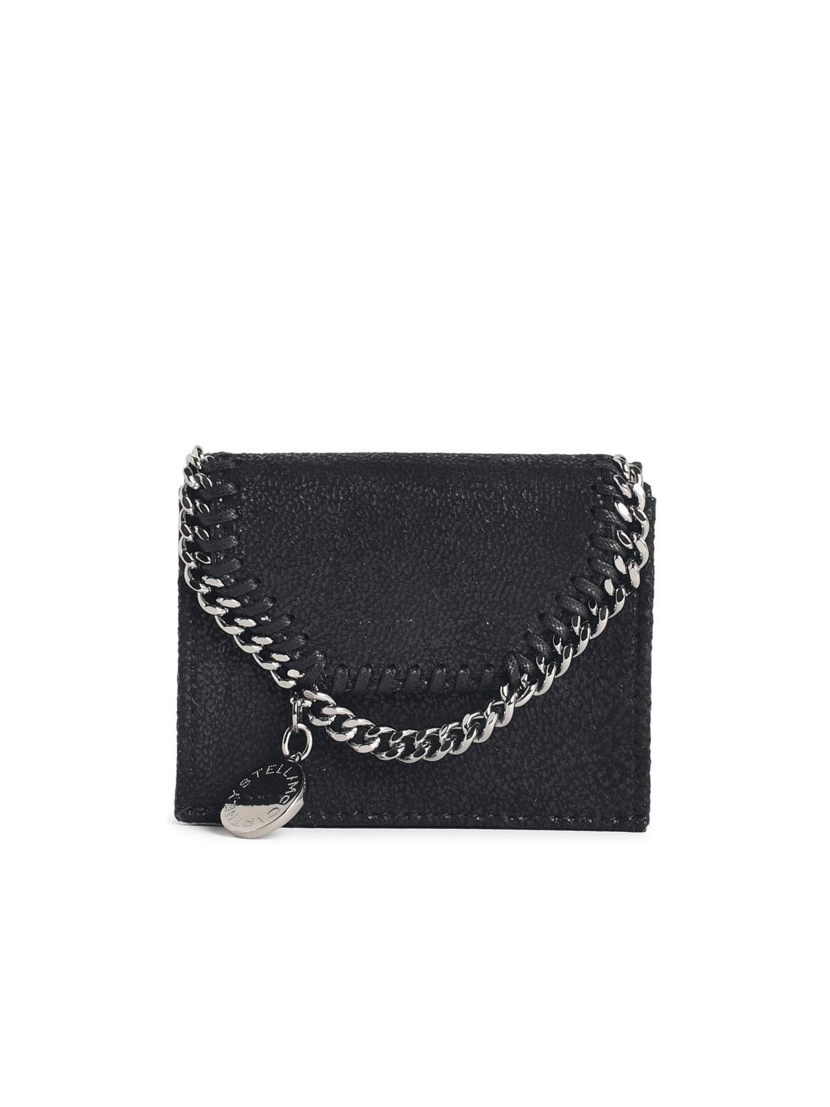 Stella McCartney STELLA McCARTNEY Black 'Falabella Tri Fold' Wallet In 'Shaggy Deer' Size ONE SIZE - 1 Thumbnail