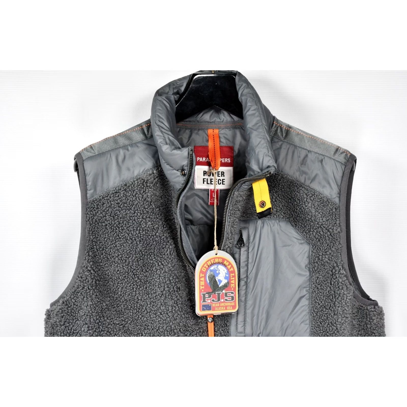 Parajumpers PARAJUMPERS VEST SELKUP POWER FLEECE VEST L MEN Gray 90% DOWN 10% FEATHER ZIP Front Logo 2021 Size US L / EU 52-54 / 3 - 2 Thumbnail
