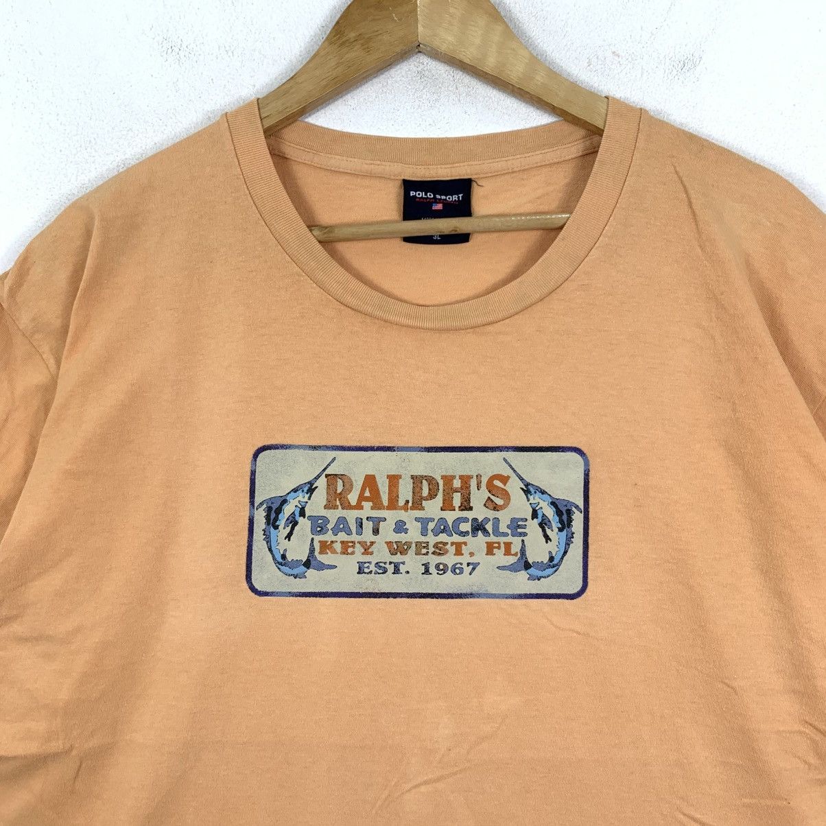 Polo Ralph Lauren Vintage POLO SPORT RL Ralph Lauren Bait & Tackle Fish Tshirt Size US L / EU 52-54 / 3 - 4 Thumbnail