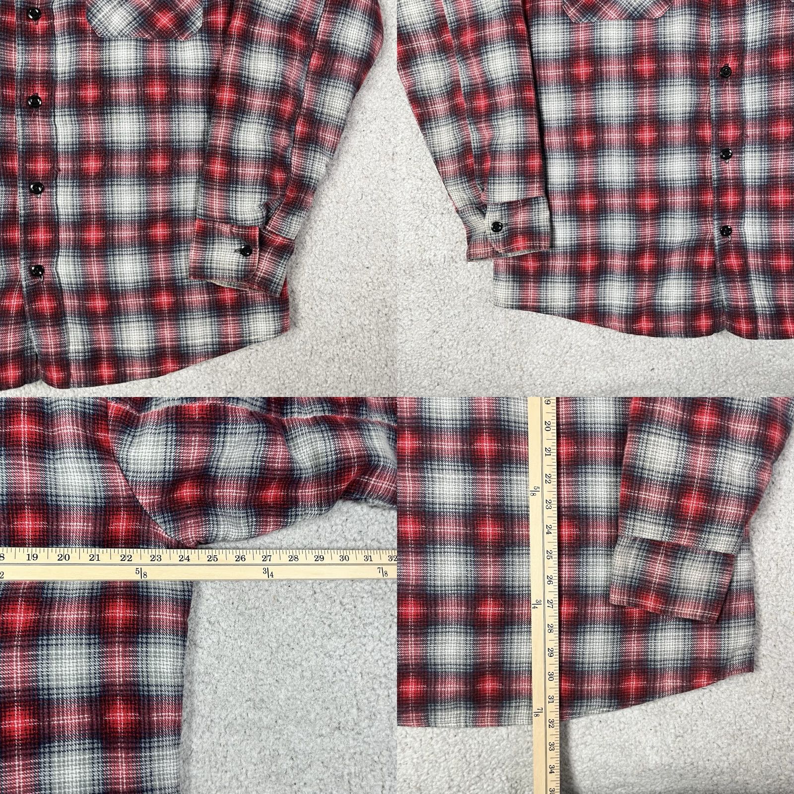 Sears Sears Flannel Shirt Mens L Plaid Quilt Lined Vintage Button-Up Cotton Red Proud USA 80s 90s Retro Casual Mens Size US L / EU 52-54 / 3 - 8 Thumbnail