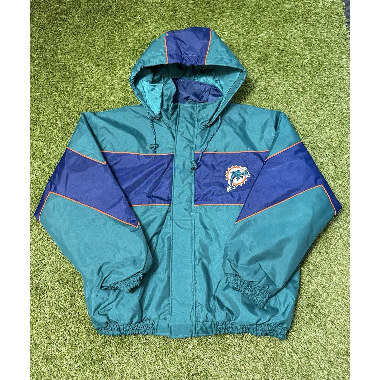 Jeff Hamilton 90s Jeff Hamilton Pro Sport Miami Dolphins Aqua Jacket L Size US L / EU 52-54 / 3 - 1 Thumbnail