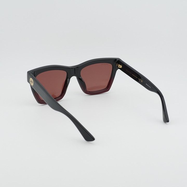 Gucci Gucci GG1714S 009 Sunglasses Black / Red Square Frame Size ONE SIZE - 4 Thumbnail