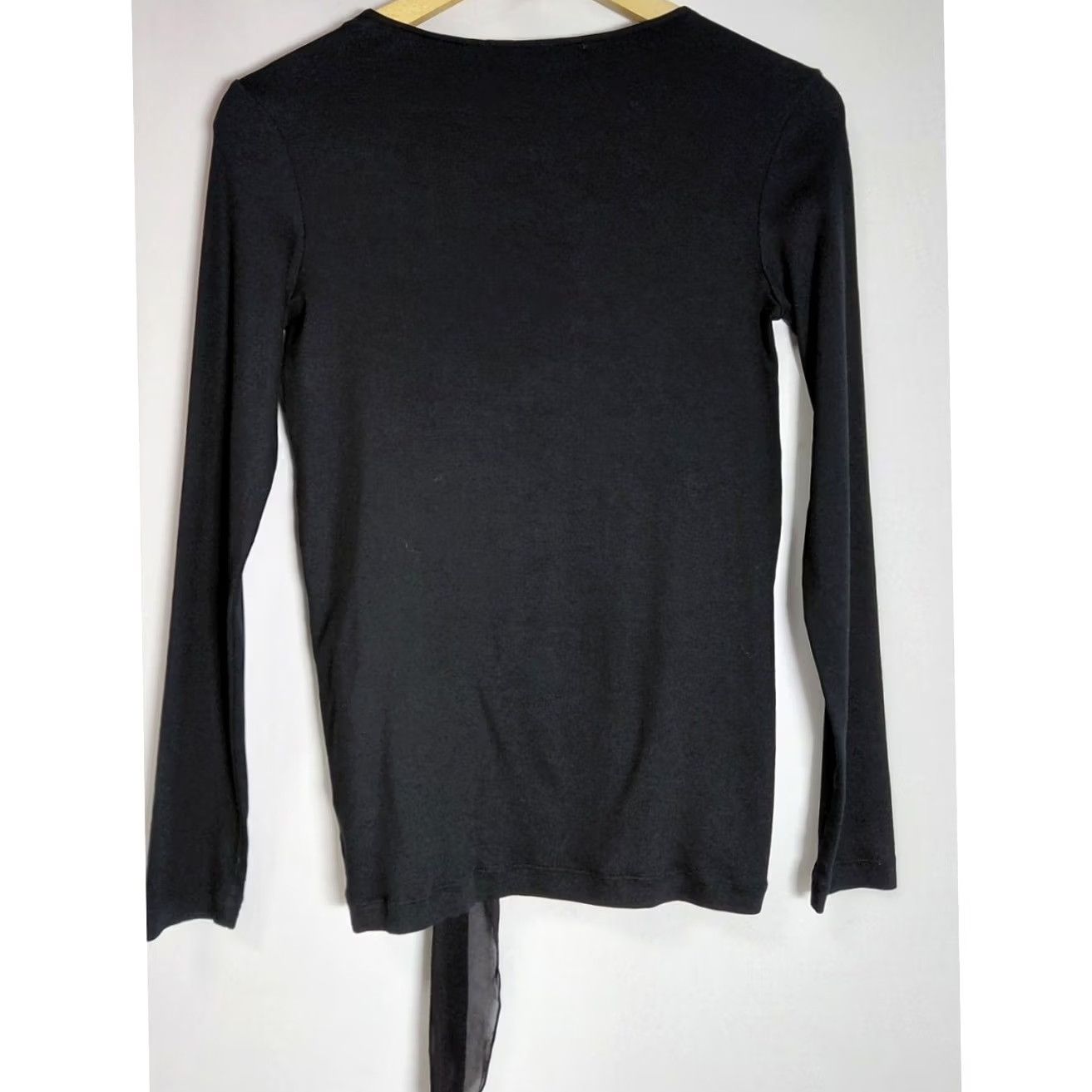 Fabiana Filippi Fabiana Filippi Black XS Long Sleeve Knit Top Size XS / US 0-2 / IT 36-38 - 2 Thumbnail