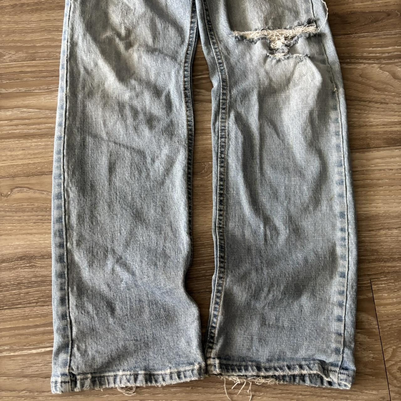 Vintage Crazy Vintage Y2K/2000s Grunge Light Wash Distressed Denim Jeans! 28x32 Size US 28 / EU 44 - 6 Thumbnail