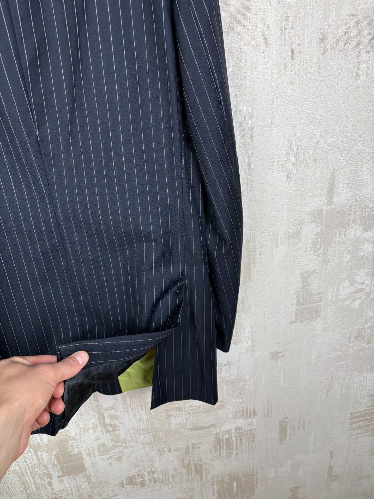 Other UK Holland Esquire Striped Wool Blazer Long UK 40" 112 cm EU 50 Size 40L - 23 Thumbnail