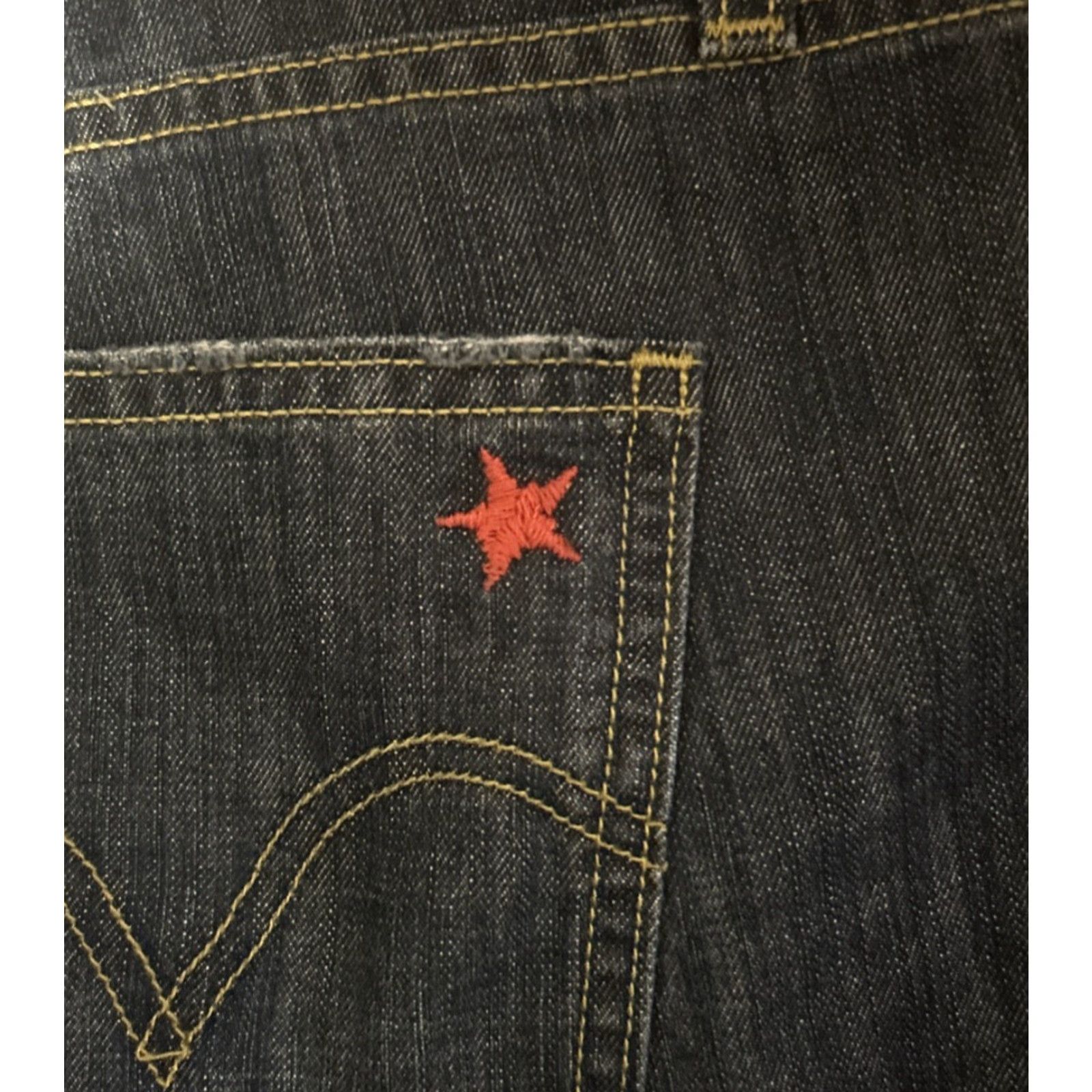 Levi's VINTAGE Levi's 513 Blue jean Denim Cuffed Shorts Sz 13 Boyfriend Red Star 2026 Size 34" / US 12 / IT 48 - 5 Thumbnail