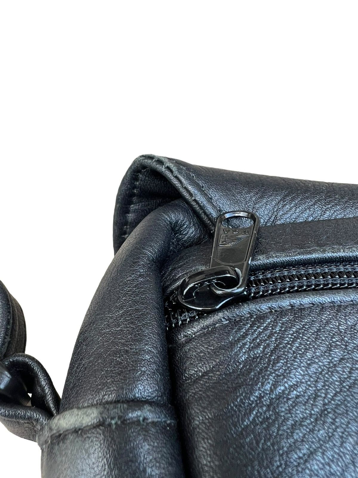 Leather Vintage AmeriBag Usa Patina Black Leather Bag Size ONE SIZE - 8 Thumbnail