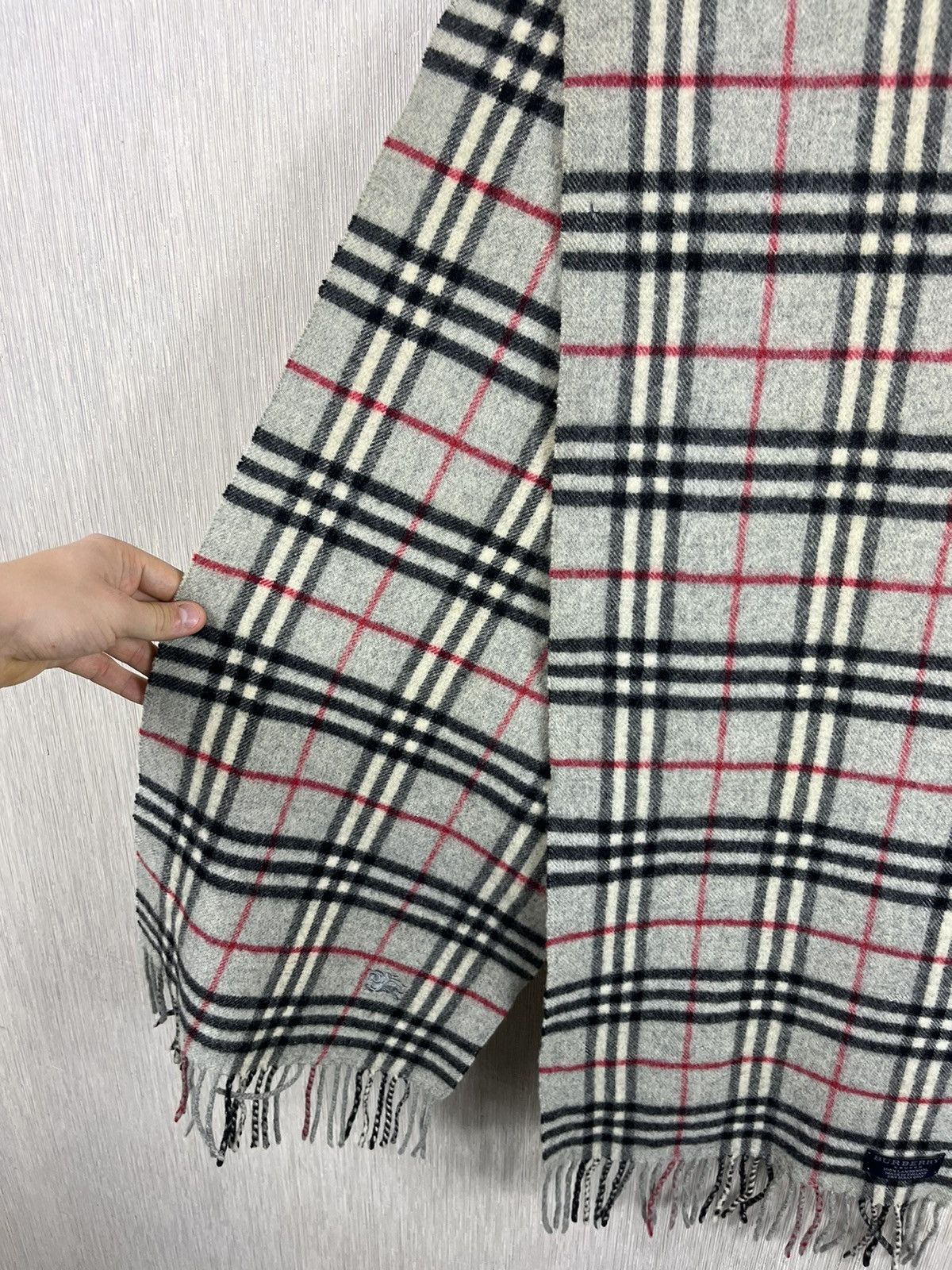 Burberry × Vintage Vintage Burberry London lambs wool checked scarf muffler Size ONE SIZE - 9 Thumbnail
