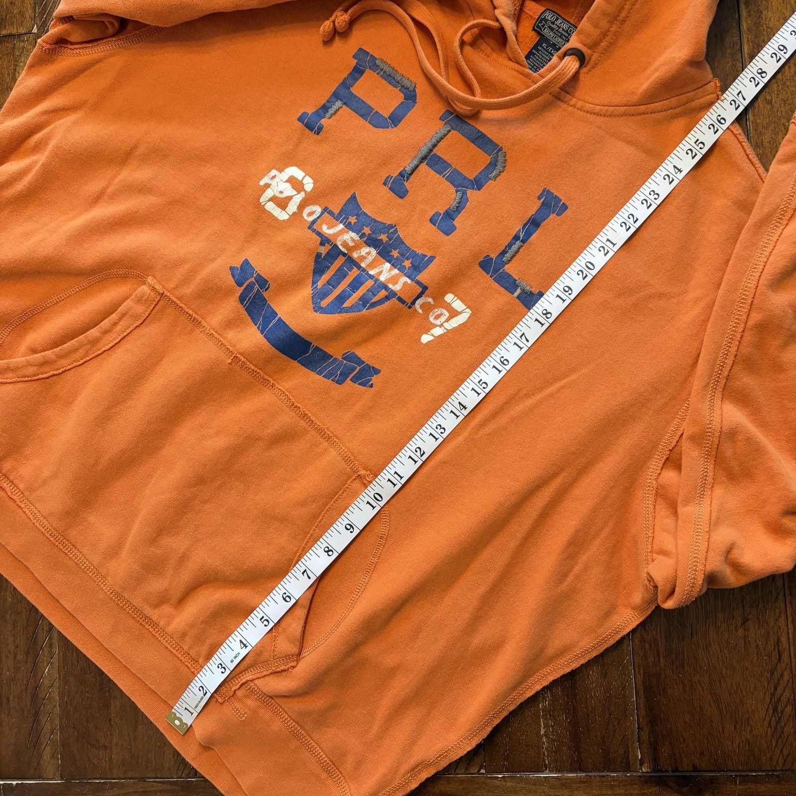 Polo Ralph Lauren Polo Jeans Company Hoodie Sweatshirt XL Orange PRL Shield Size US XL / EU 56 / 4 - 9 Thumbnail