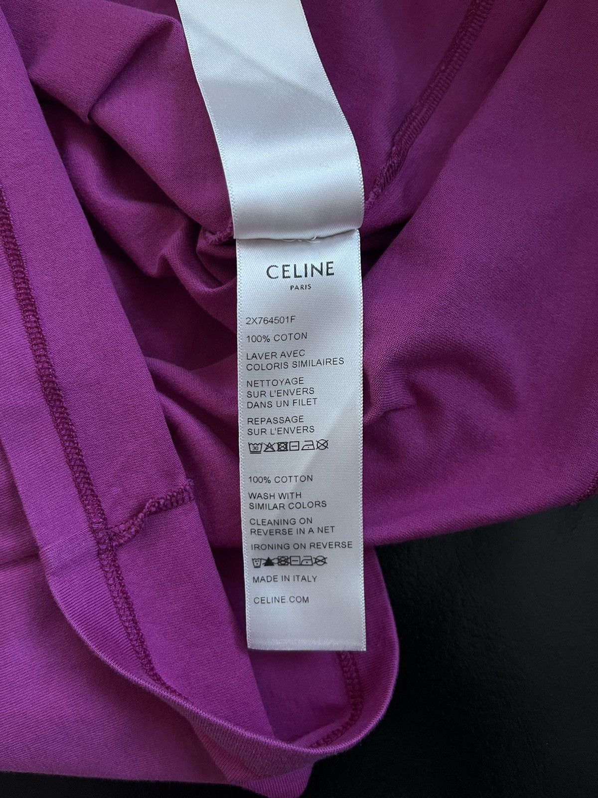 Celine × Hedi Slimane Celine Paris by Hedi Slimane Pink Tee Size US S / EU 44-46 / 1 - 6 Thumbnail
