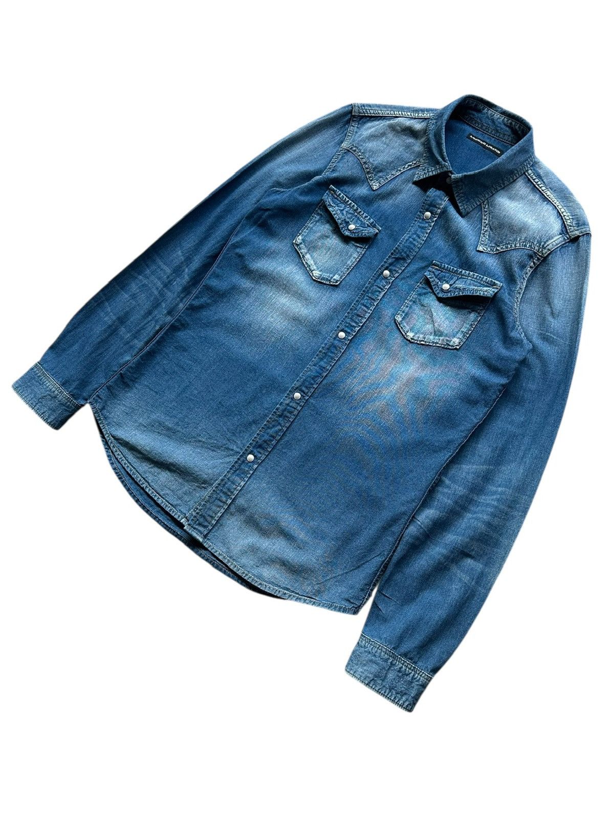 Hysteric Glamour 2000's Lounge Lizard stonewashed denim shirt Size US M / EU 48-50 / 2 - 4 Thumbnail