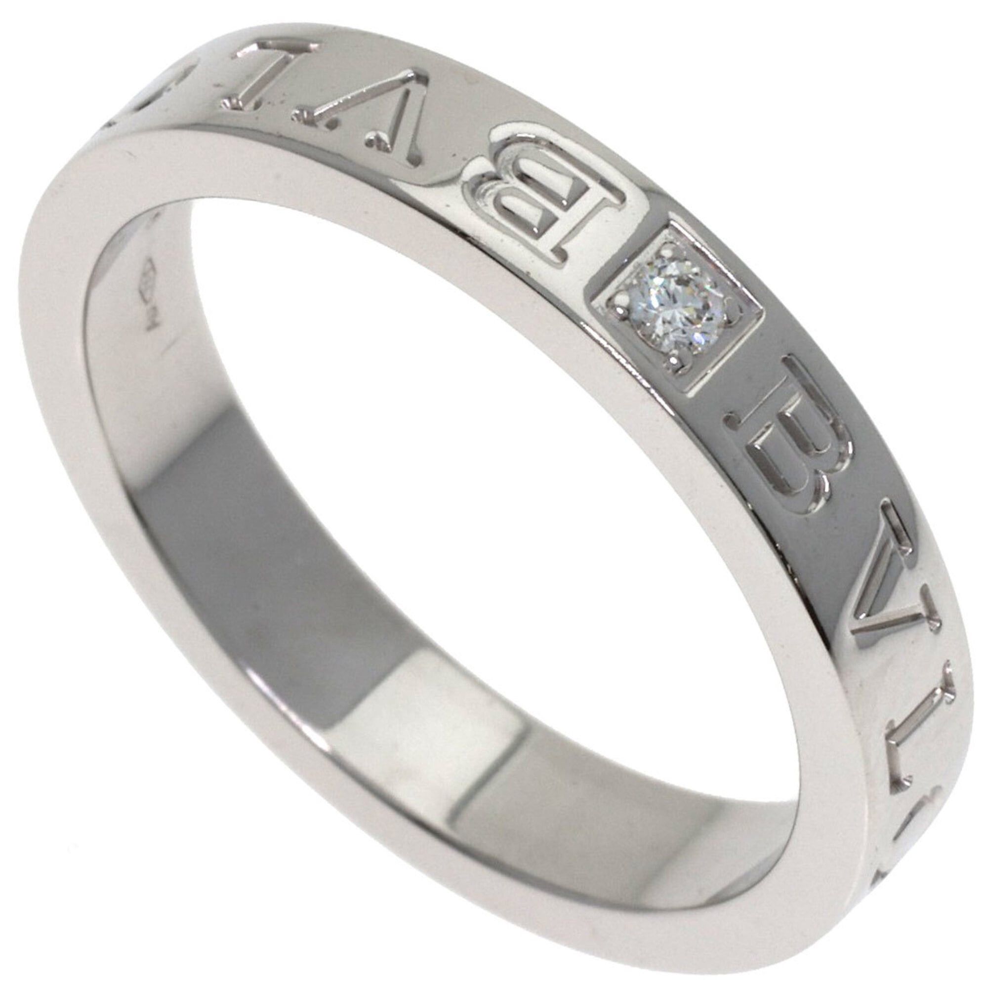 Bvlgari BVLGARI Essential Band 1P Diamond Ring - 18K White Gold Women's Size ONE SIZE - 1 Thumbnail