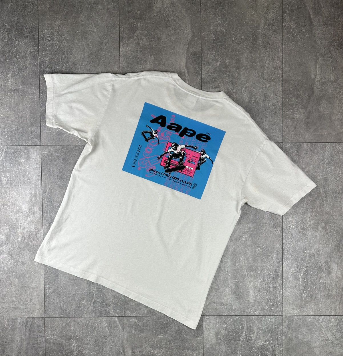 Aape BAPE A Bathing Ape Skate 2012 Vintage Y2K T-Shirt Size US XL / EU 56 / 4 - 1 Thumbnail