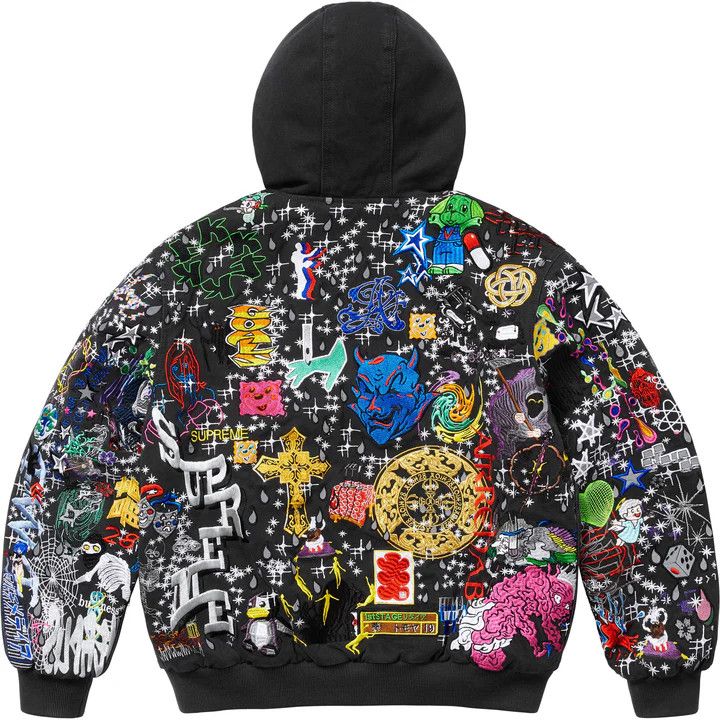 ジャケット・アウター supreme cop car embroidered workjacket M Supreme Cop Car Embroidered Work Jacket (FW19) - $188